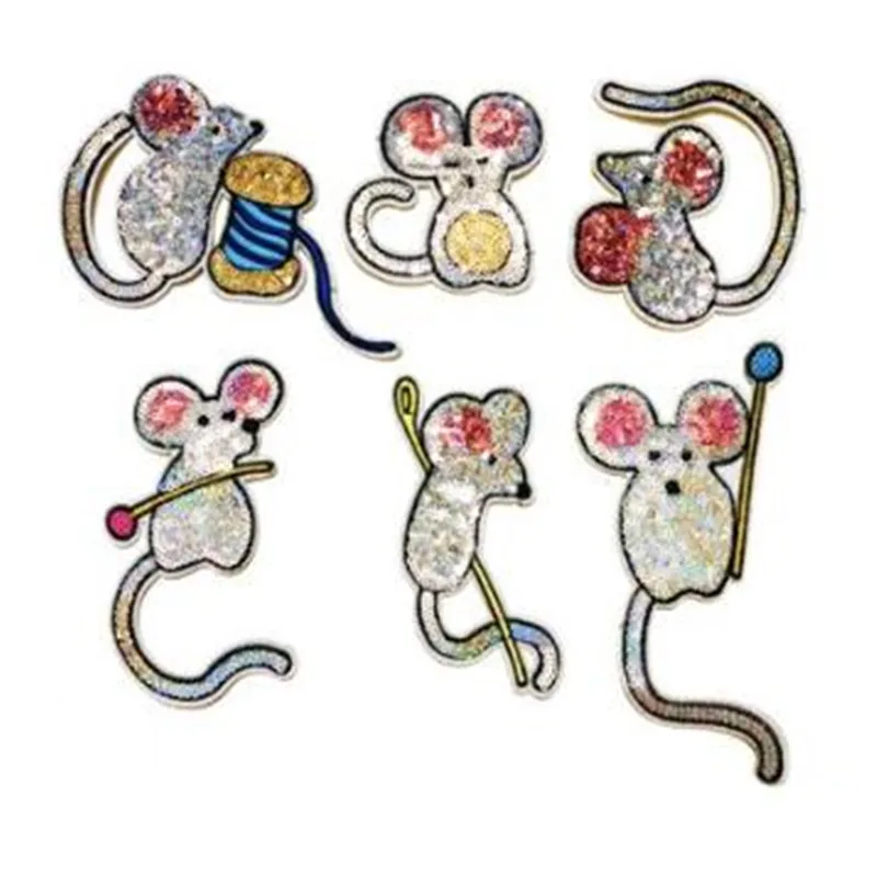 

Mouse Cloth Stick 3D Cartoon Computer Embroidery Patch Stick Personality Clothing Accessories Bag Hat Decoration Stick