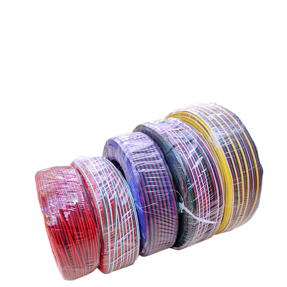 GTIWUNG Cavo di Prolunga Conduttore a 4 Pin 15 Metri per Collegamento Elettrico, Kit di Connettori Striscia Led 10mm, 4Poli Rapido Connettore Cavo per RGB 5050 3528 2835 LED
