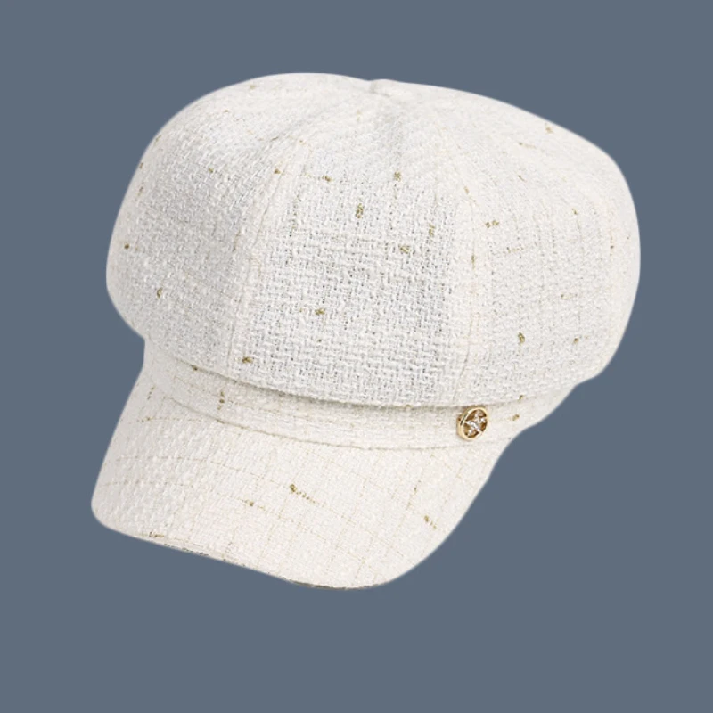 

Women Berets Lady Vintage Octagonal Newsboy Cap Female Plaid Retro Artist Painter Beret Hat Spring Autumn Hats for Women