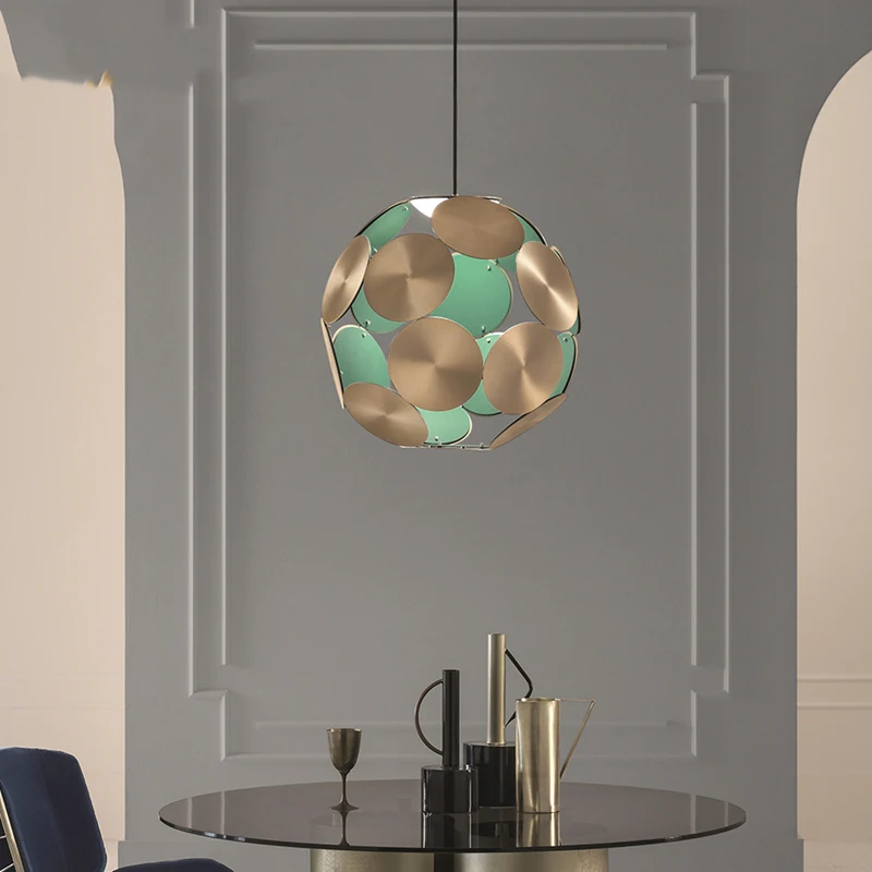 

Vintage Home Decor Kitchen Pendant Lights Nordic Creative Ball Iron Dinning Room Pendant Lamp Kitchen Restaurant Hanging Lamp