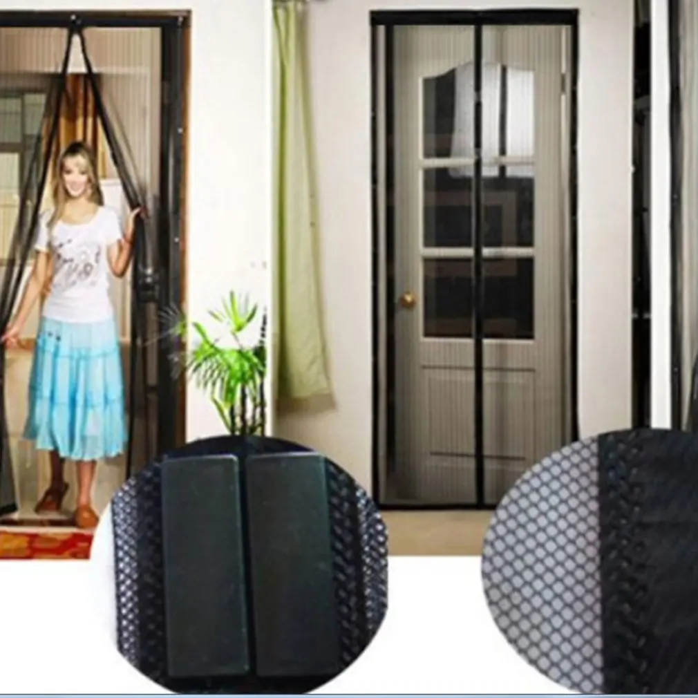 Fiberglass Magnetic Curtains Door Screen Tulle owl Anti Mosquito Curtain Hands-free Mosquito Net Curtain Kitchen Door Screens