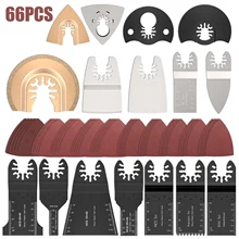 

66 Pcs Oscillating Saw Blade HCS Multifunctional Swing Sandpaper for Renovator Power Tools Dremel Electric Tools Accessories
