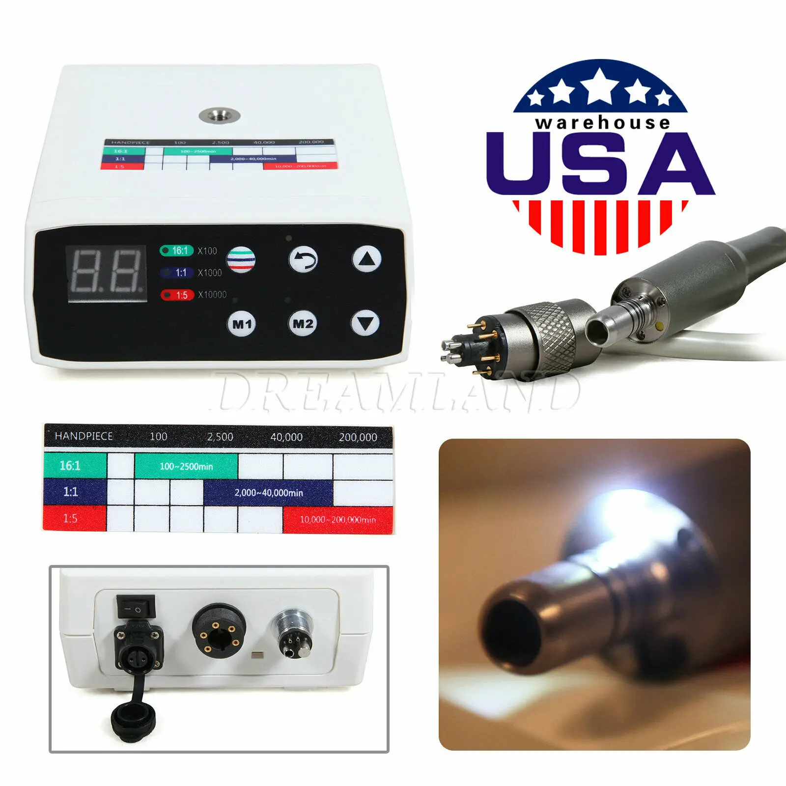 US $150.50 Dental LED Light Brushless Electric Micro Motor Internal Fit NSK 1115161 Y