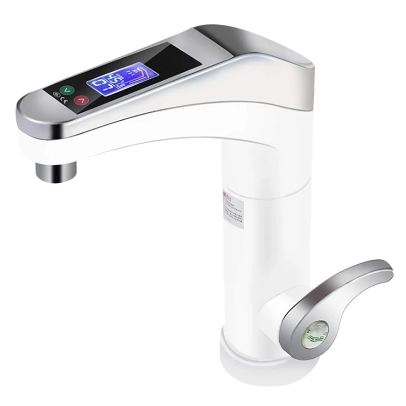 

Intelligent LCD Display Instant Electric Water Heating Faucet Instantaneous Instant Tankless Water Heater Hot Tap EU Plug