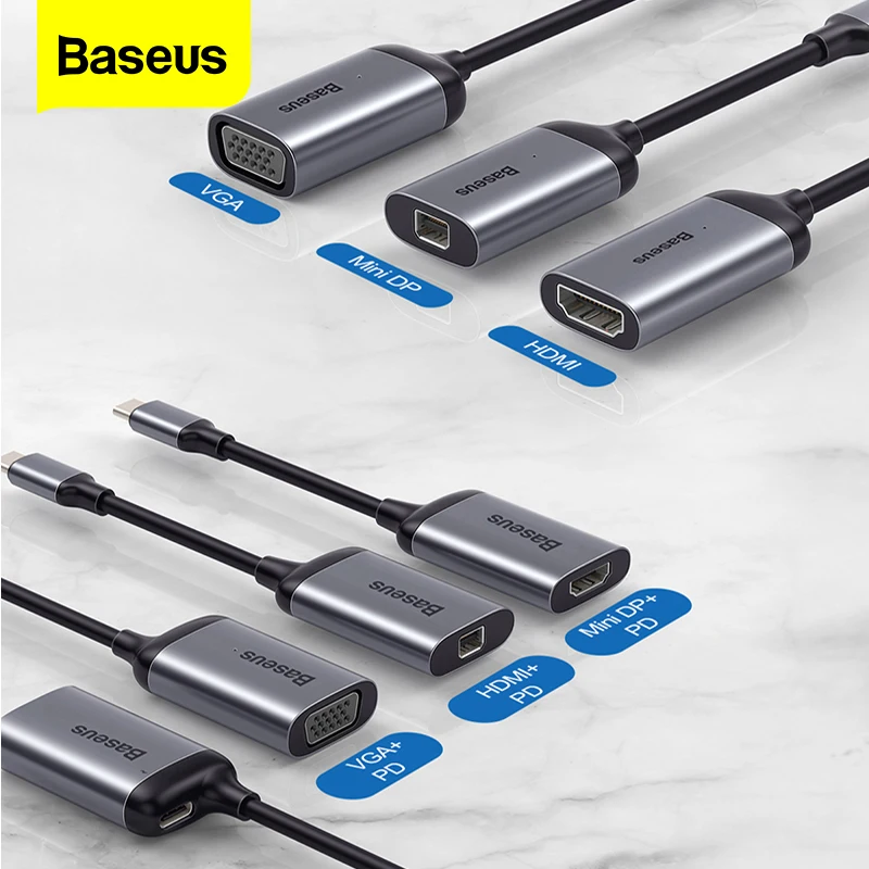 Baseus USB C концентратор к HDMI 4K VGA Мини DP адаптер Тип C концентратор для MacBook Pro Air USB C концентратор разветвитель конвертер для Huawei Matebook|USB-хабы| | АлиЭкспресс