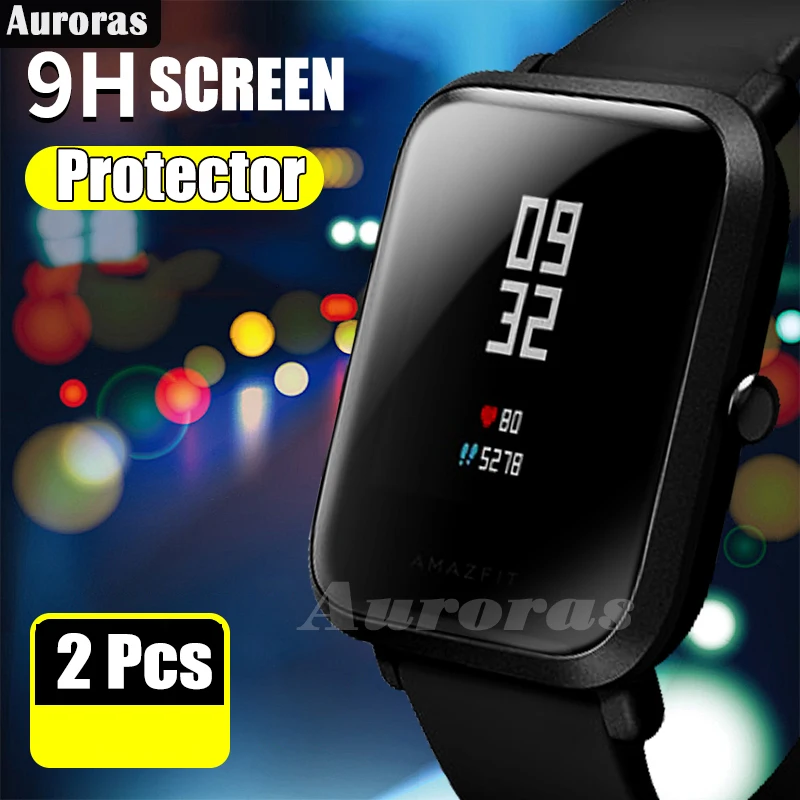 

2 Pcs For Amazfit GTS Screen Protector Film Tempered Glass Smart Watch For Amazfit Bip Lite Film Case