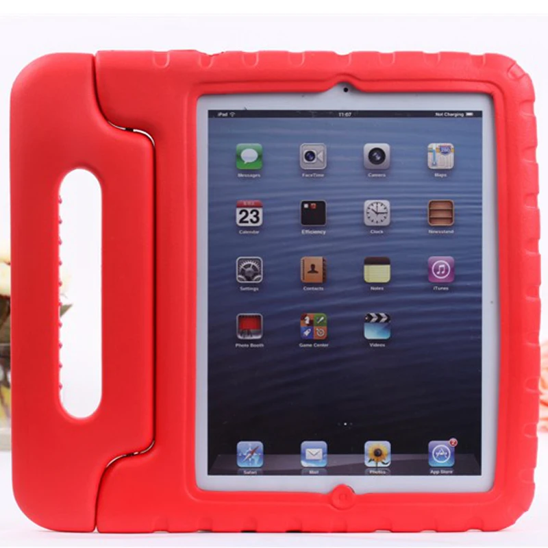 Красный Для Apple Ipad 2 3 4 чехол детский противоударный EVA чехол для Ipad 2 Ipad 4 портативный держатель для ручки чехол Защита всего тела - Цвет: Красный