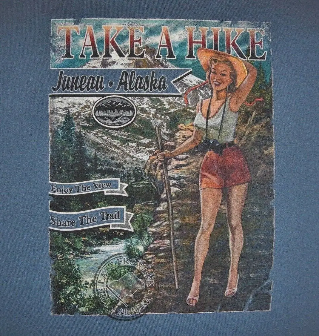 Juneau Alaska Take A Hike Мужская футболка с графикой размера L |
