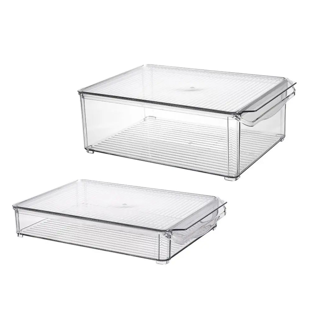 2 Pcs Food Storage Box Container Bin Refrigerator Organizer Acrylic With Lid Vegetables Fruit Kitchen | Дом и сад