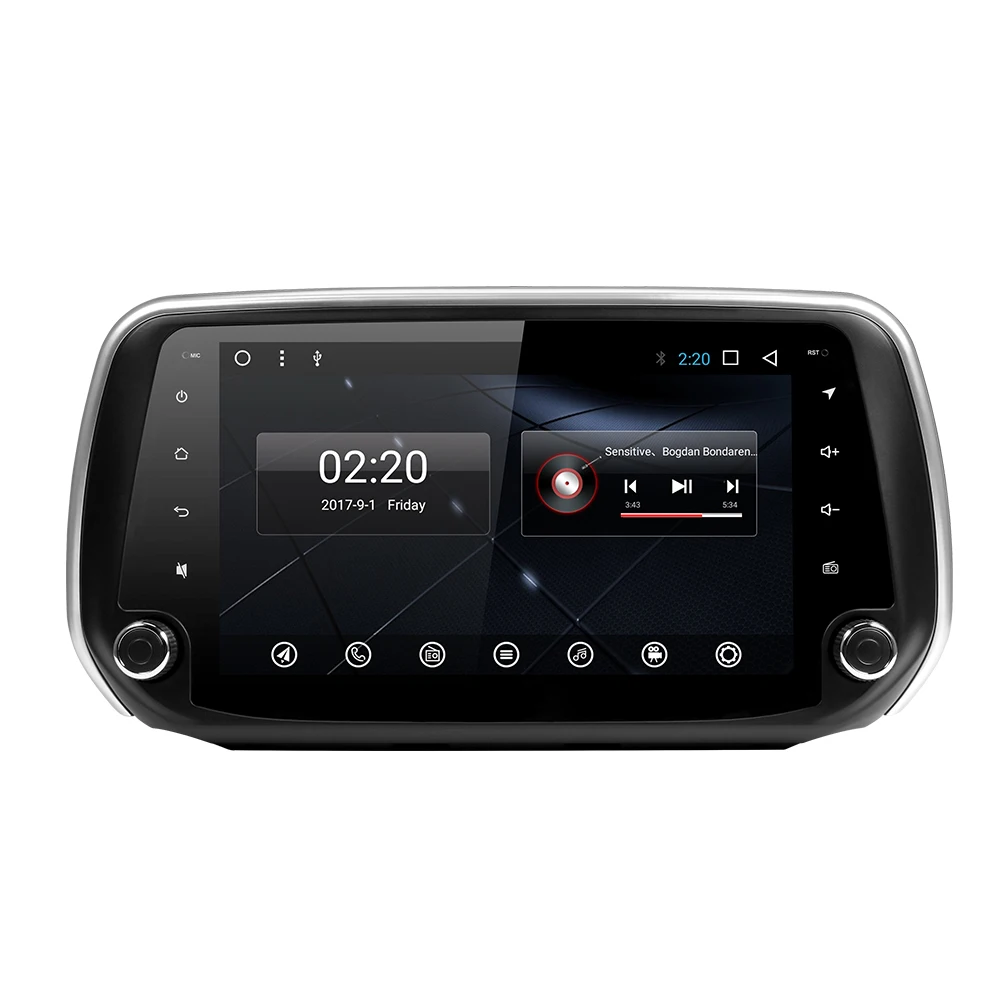 without canbus Автомобильный dvd для hyundai Santa Fe с Радио Стерео gps навигацией стерео видео медиаплеер Android 9,0 PX6 - Цвет: without canbus