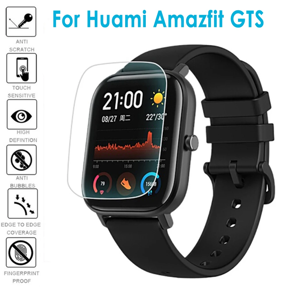 5 шт. Смарт-часы пленка для Huami Amazfit GTS Защитные пленки ультра-тонкая защитная пленка полный Смарт-часы защитный аксессуар