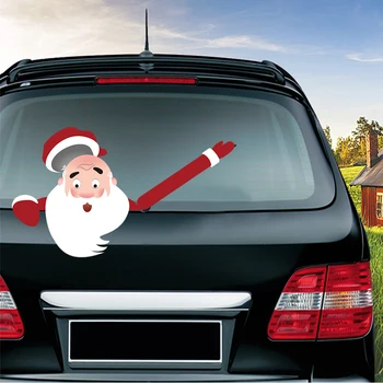

Cute Cartoon Xmas Sticker For Car Santa Claus Snowman Elk Car Wiper Sticker 2020 Christmas Car Decor New Year Sticker Gifts 2021