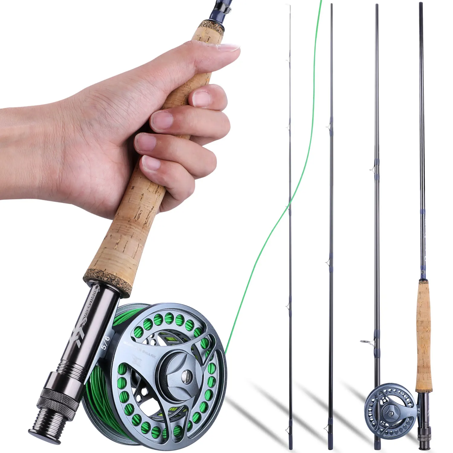 Sougayilang 2.7m Fly Fishing Rod Combo Ultralight Fly Rods and 5/6 7/