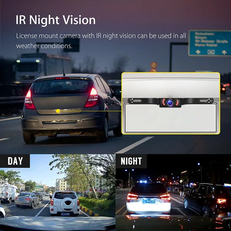 

5 Inch Monitor Rear View Car Truck Parking IR Night Vision Reversing Camera Security System Hi 888