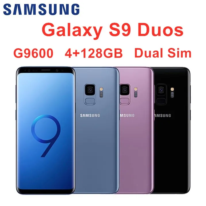 Samsung Galaxy S9 Duos G9600 128GB rom 4GB ram Dual Sim мобильный телефон Восьмиядерный 5," 12MP Snapdragon 845 NFC 3000mAh