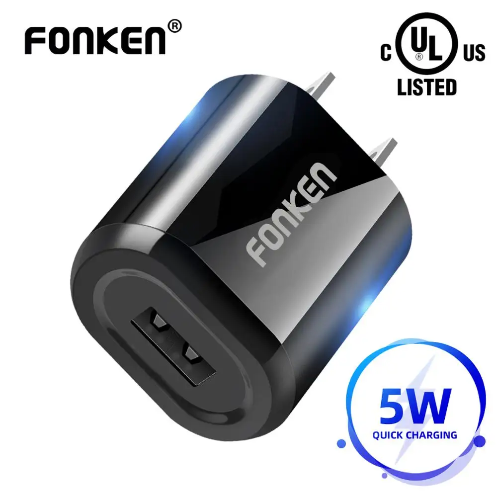 FONKEN 5V 1A USB зарядное устройство UL сертифицированное Универсальное для телефона