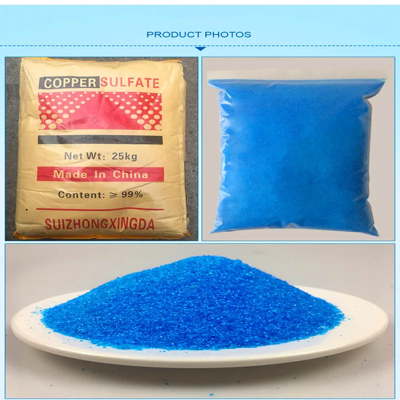 

Chemical Copper Sulfate Reagent Qiruide Copper Sulfate 5H20 Pentahydrate Chemical Formula CuSO4.5H2O Blue Crystal Pentahydrate