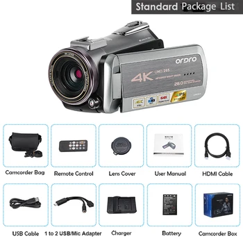 

Digital Professional Video Camera Real 4K Wifi 64X Digital Zoom 30FPS Night Vision Camcorder ORDRO AZ50 For Live Broadcast