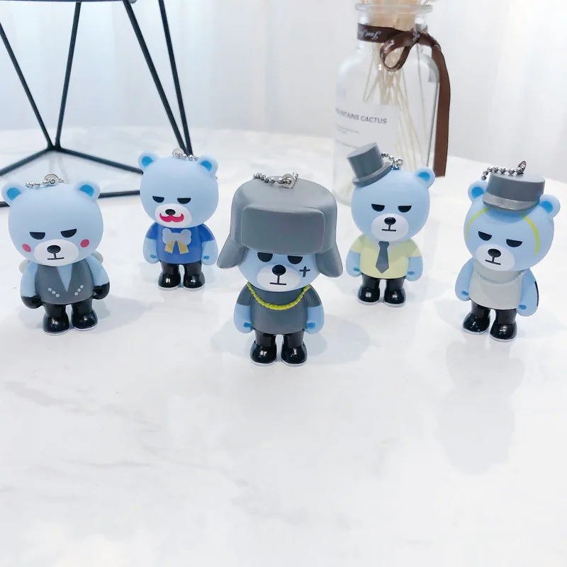 Креативная Южная Корея милый взрыв медведь GD кукла-брелок для ключей Топ медведь сопутствующая подвесная игрушка брелок со стразами