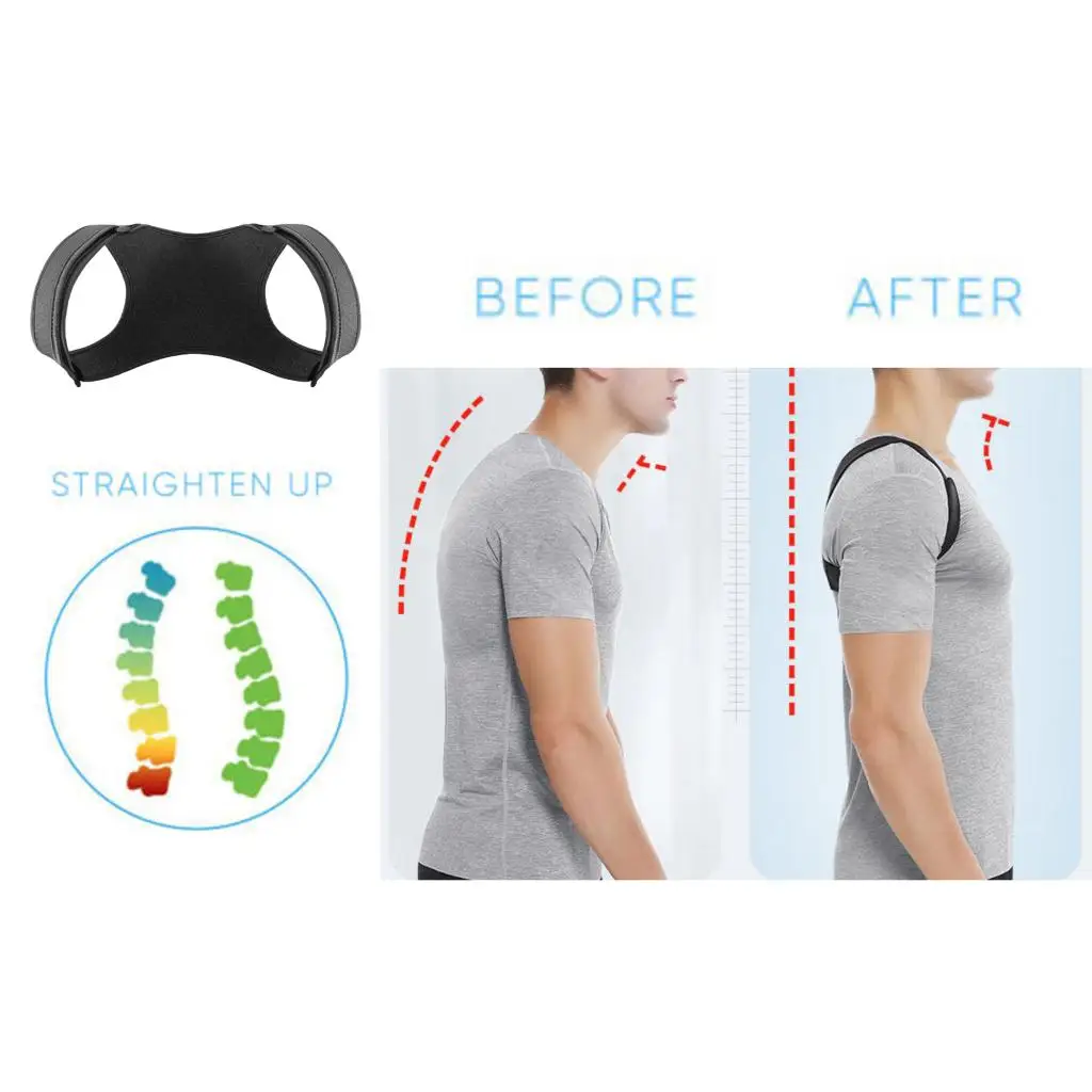 Adjustable Posture Corrector Back Shoulder Straightener Support Correct Body Brace Bra Belt Men Women Back Support Shoulder Belt