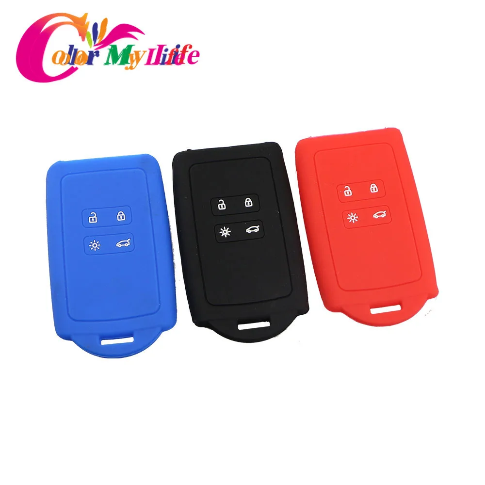 Чехол брелок Color My Life для Renault Koleos Kadjar Megane Talisman Captur Espace Clio 2017 2020|silicone key fob cover|silicone