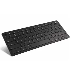 Ультра тонкая Водонепроницаемая беспроводная клавиатура Bluetooth 3,0 Для Apple Series/Book/смартфонов/ПК компьютера черный/белый #828