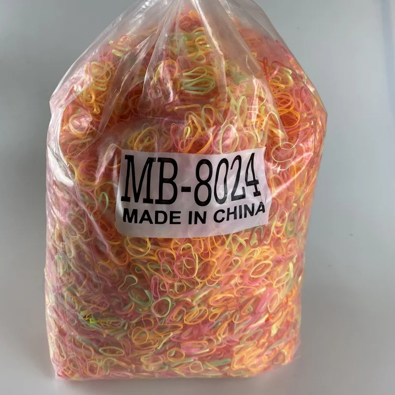 Ungefähr 1 kg bunte kleine transparente Gummibänder für Babys, hochelastisches Haargummi, Gummi, Kind, Scrunchie, Pferdeschwanzhalter, Großhandel – Detail 18