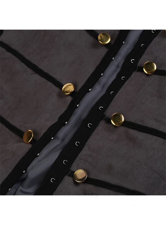 Steampunk Men Vintage Coat Long Sleeve Military Uniform Coat Gothic Male Autumn Stand Collar Jacket Outerwear