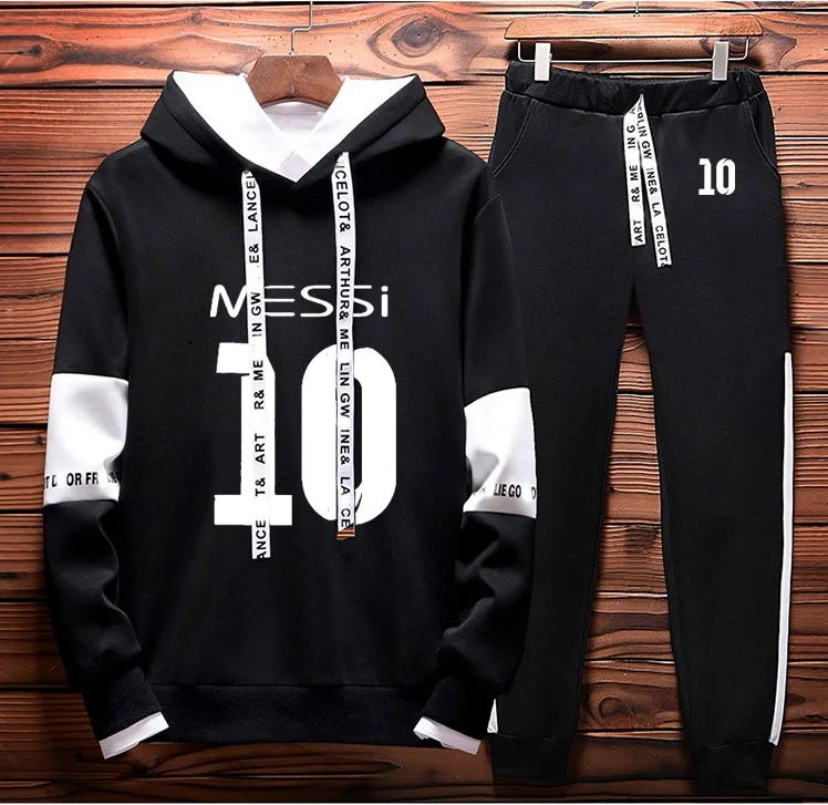 Толстовки мужские Messi 10 с принтом спортивная одежда мужские толстовки повседневные модные толстовки Harajuku спортивный костюм мужские s толстовки брюки костюм 2 шт