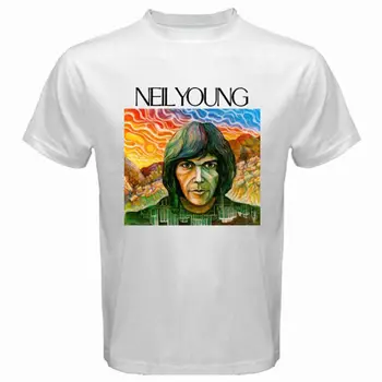 

New NEIL YOUNG CRAZY HORSE Rock Music Legend Men's White T-Shirt Size S to 3XL