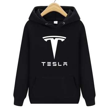 

2019 Brand New Cool Tesla Hoodies Cozy Long Sleeve Ringer Letter Printed Men's Casual Sweatshirt Hoodies Sports Hoodies