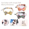 Cute Christmas Cat Collar with Bell Bow Tie Buckle Dog Breakaway Collar  for Cat Harness Pet Puppy Accessories Supplies 2