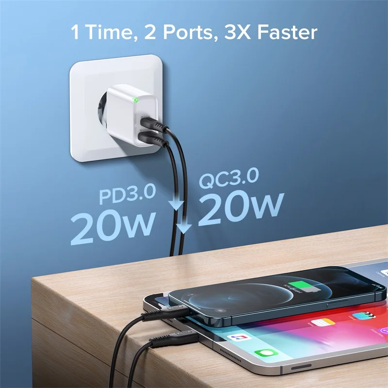 Зарядное устройство INIU PD 20 Вт USB Тип C, быстрая зарядка для телефона iPhone 12 11 mini X Xs Xr Pro Max 6 7 8 Plus Huawei Xiaomi-2