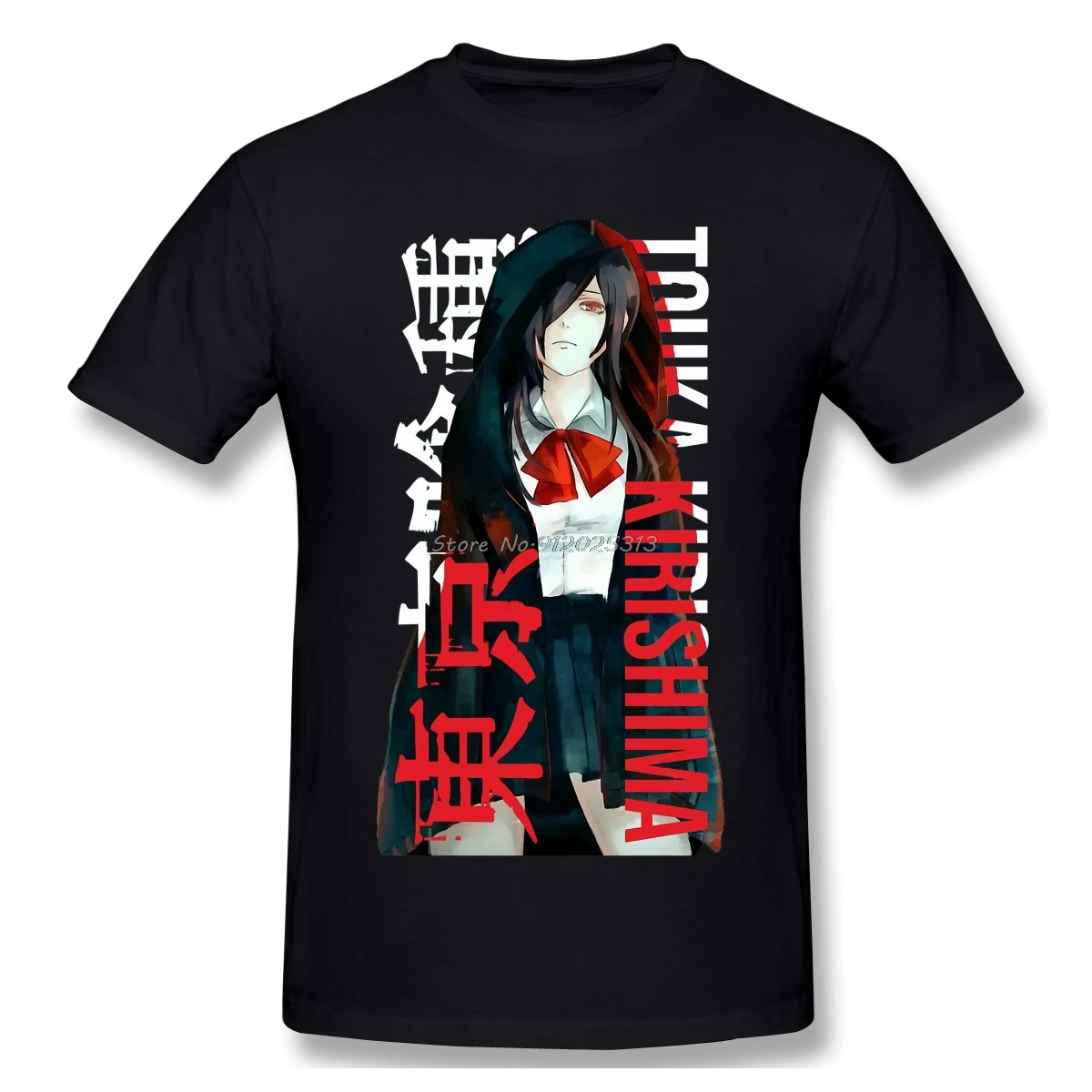 Touka Kirishima Классическая хлопковая Футболка с принтом Токийский Гуль японское