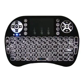 

Hot Sale MINI i8 2.4GHz Warm White Backlight Wireless Keyboard with Touchpad Black