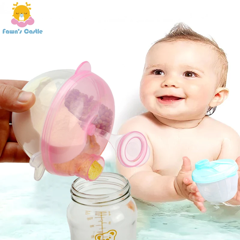 

Three Grid Milk Powder Box Portable Milk Powder Formula Dispenser Food Container Infant Bean Storage Box for Kids Baby Care Todd