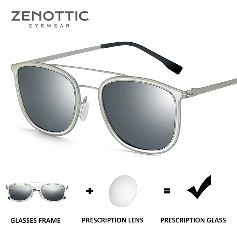 ZENOTTIC солнцезащитные очки Polaroid, мужские очки из сплава, квадратные UV400 Солнцезащитные очки, светильник, женские зеркальные поляризованные очки, новинка BT6301