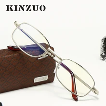KINZUO анти-голубые легкие металлические очки для чтения складные пресбиопические очки UV400 тест дальнозоркости унисекс+ 1.0to+ 4,0 1822