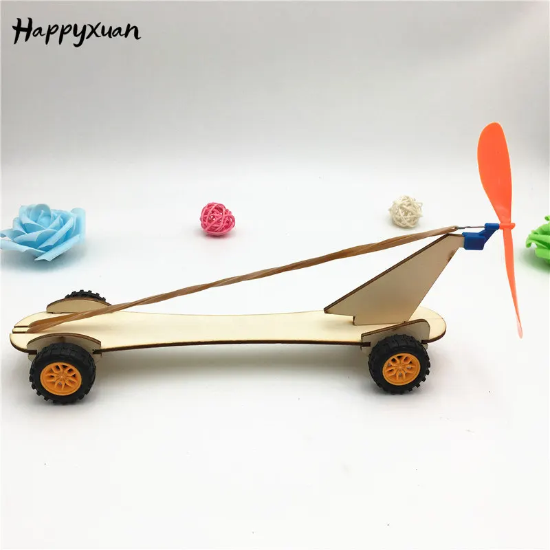 Happyxuan резинкой Мощность автомобиль DIY образовательные научные наборы дети