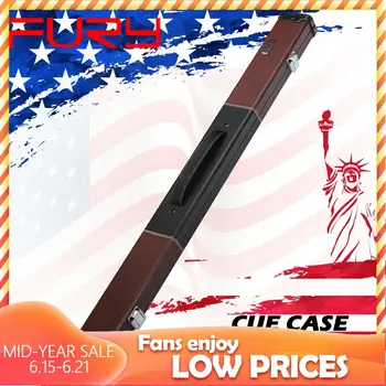 

FURY Pool Cue Box 2 Holes Wine Red PU 1/2 Piece Cue Box 3/4 Piece Snooker Box Professional Billiard Accessories 2019