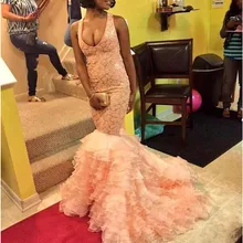 Тонкие платья из органзы для выпускного вечера, кружевные африканские вечерние платья с перекрещивающимися на спине, платье для особых случаев