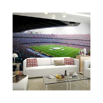 

Bacaz Large Barcelona Football Stadium Sport Wallpaper for Wall Decor Background 3d Photo Mural Soccer 3d Wall Sticker Removable