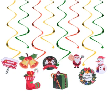 

2 Groups/Set Crafted Adorable Christmas Pendant Screw Decoration Christmas Decoration Spiral Ornament Drop Ornament