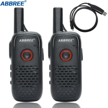 2 قطعة ABBREE AR Q2 المهنية مفيد جهاز مرسل ومستقبل صغير VOX USB تهمة UHF اتجاهين راديو Comunicador جهاز الإرسال والاستقبال Woki Toki