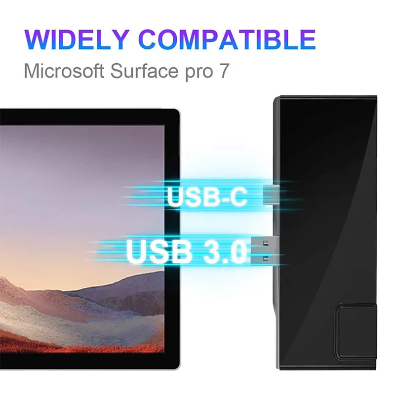 Doca com Multi c para Microsoft Hub de Porta 3.1 para Hdmi Surface Adaptador 4k 1000mb Rj45 pd Splitter Conectar tv Hub Usb Pro 7 - Imagem 2