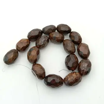 

SE11355 17x25mm Natural Bronzite Faceted Olive Shaped Gems stone 15.5" Strand