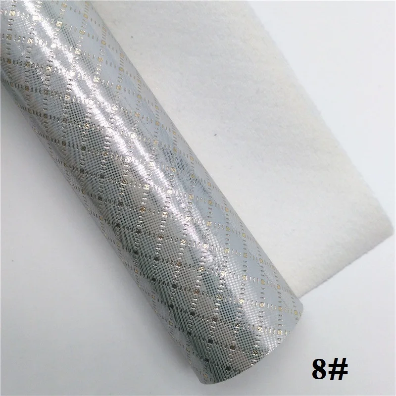Glitterwishcome 21X29 см A4 Размер пледы искусственная кожа ткань, синтетическая кожа ткань листы, из искусственной кожи винил для бантов, GM454A - Цвет: 8