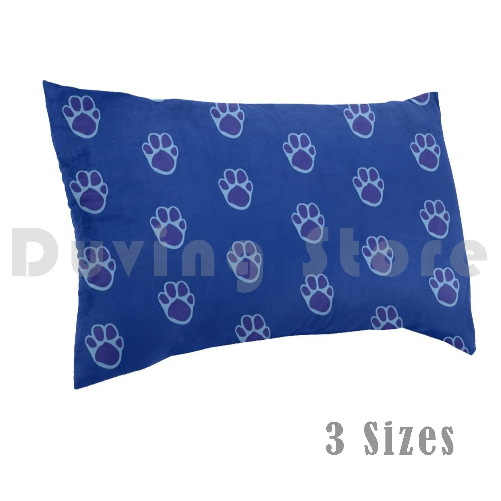 Federa Per Cuscino Con Motivo A Zampa Blu Fai Da Te 50X75 Blue Blues Clues Paw Paw Paw Pattern Dog Steve Vintage