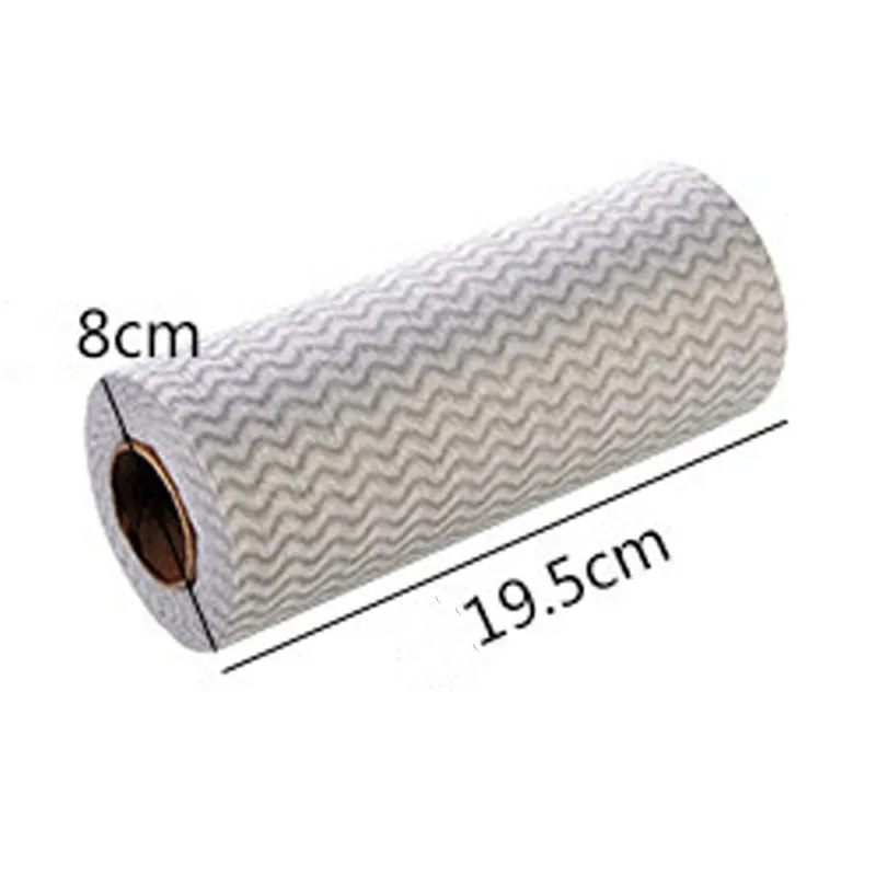 50PCS/Roll Non-woven Kitchen Cleaning Cloth Disposable Eco-friendly Rags Non-stick Oil Absorbent Wipes Kitchen Cleaning Tool
