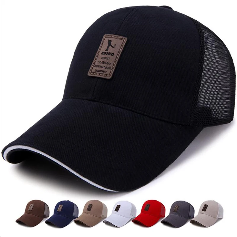 

Baseball Cap Men's Adjustable Caps Leisure Hats Solid Color Fashion Snapback Bone Women Sun Hat Summer breathable mesh cap